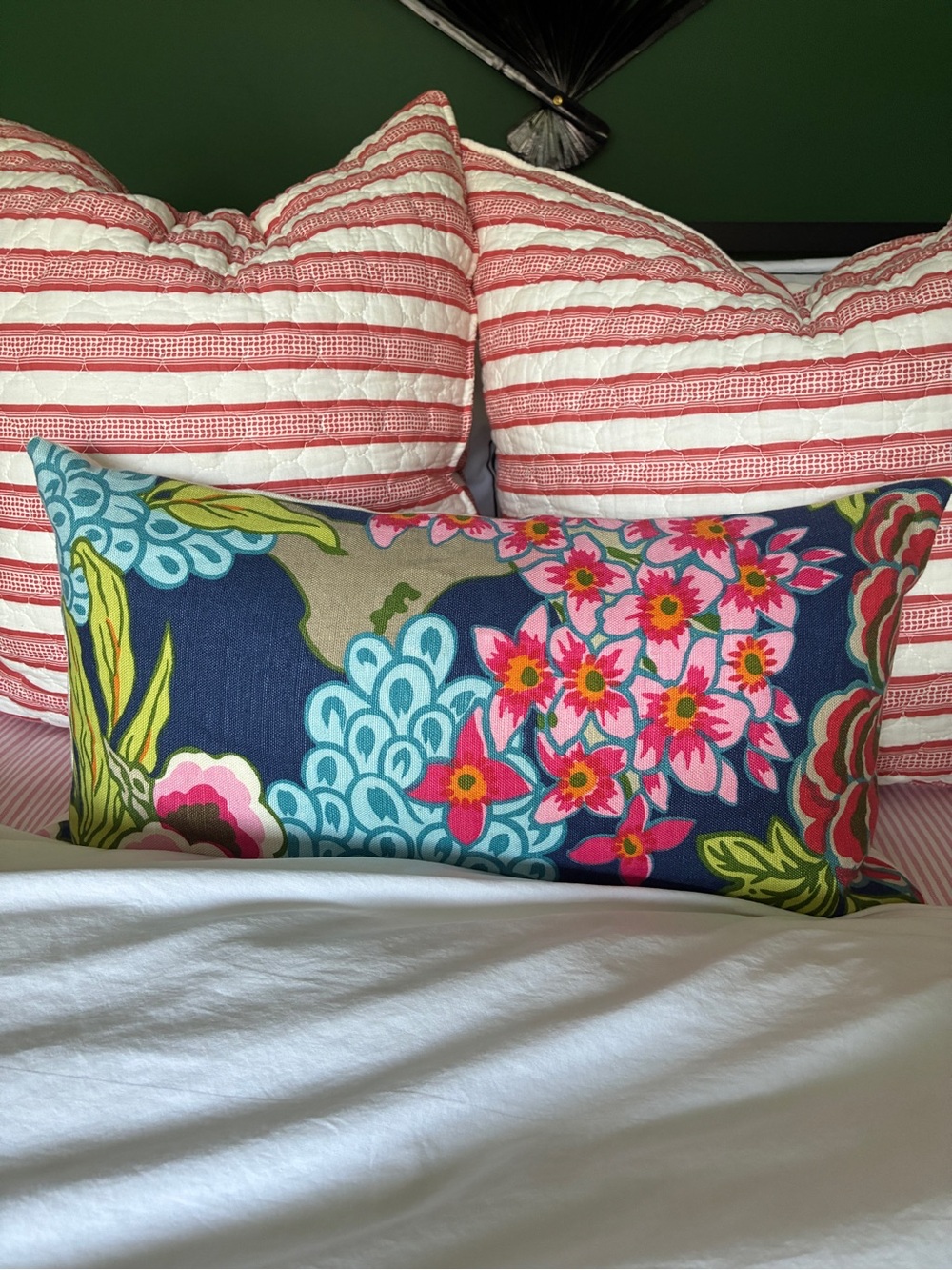 Thibaut Honshu in Navy Lumbar Pillow Cover 12X22